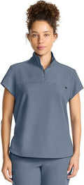 HH752 Quest Women's 1-Pocket STRETCH Tuck In Half Zip Collar Scrub Top